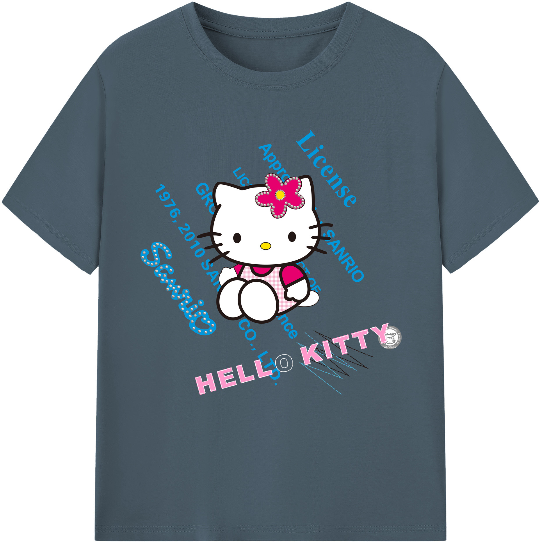 （画像用） Hello Kitty ハローキティ 綿100％半袖Tシャツ（フロントプリント）